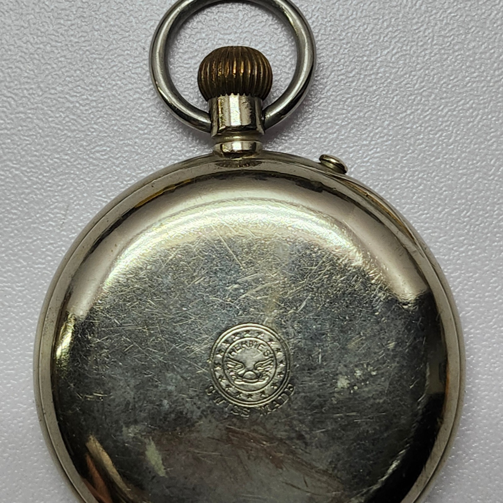 Swiss Hermes Pin-Set Cylinder Pocket Watch Movement & Case Parts Repair
