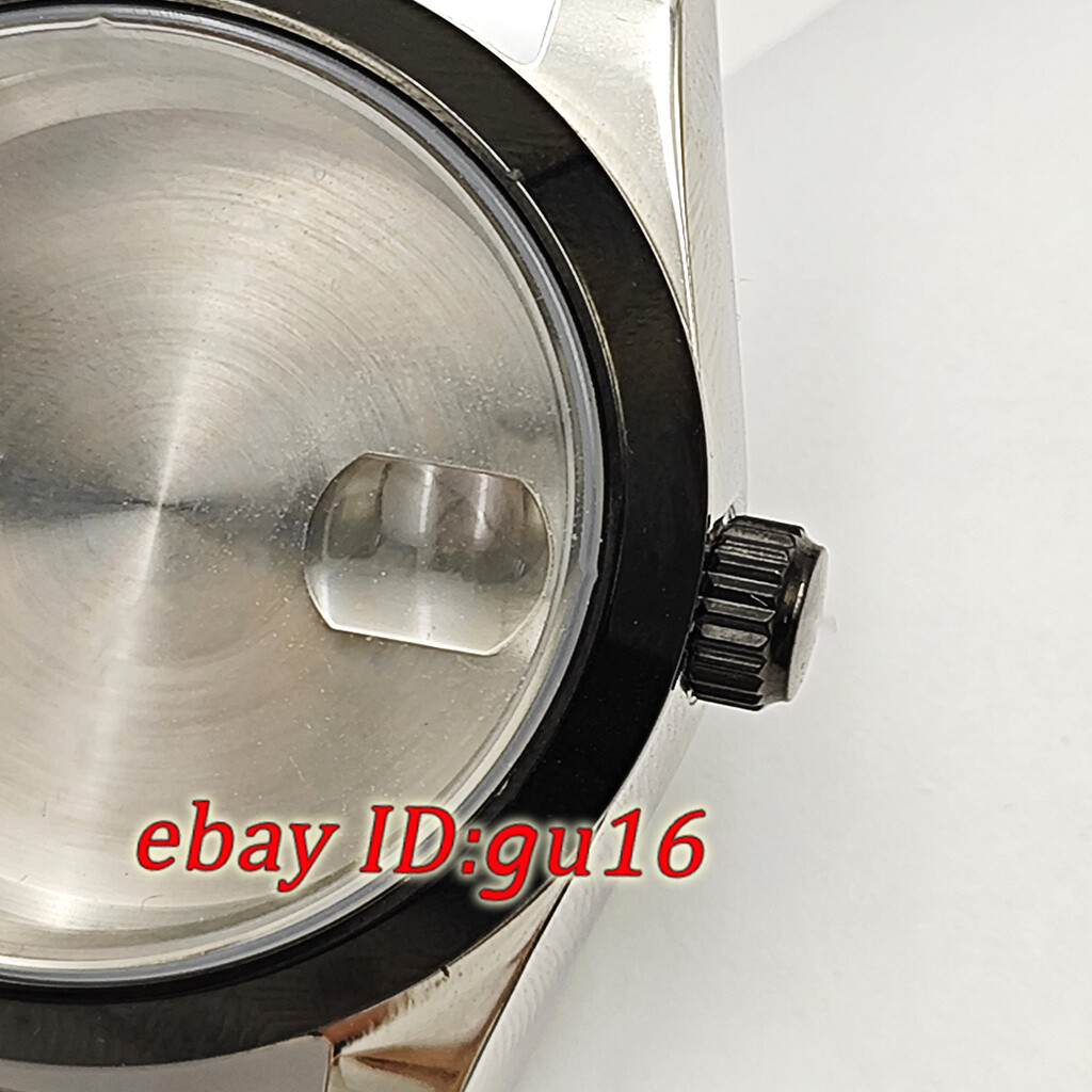 36mm 39mm watch case black silver fit NH35 NH36 Miyota 8215 ETA 2824/2836 DG2813