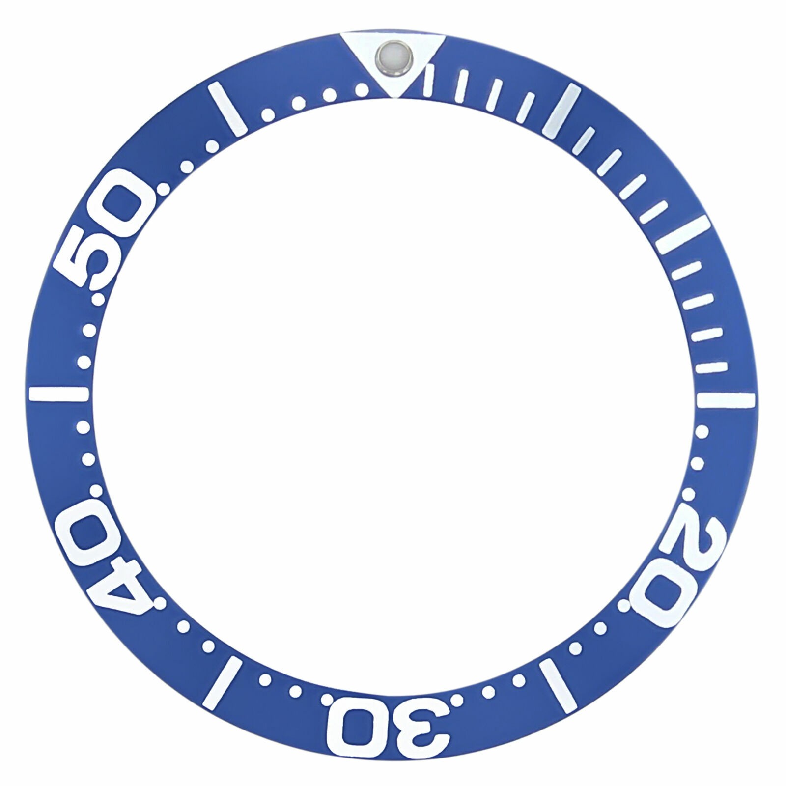 Blue Easy Snap In Replacement Bezel Insert 38.10mm x 30.50mm Large Numbers