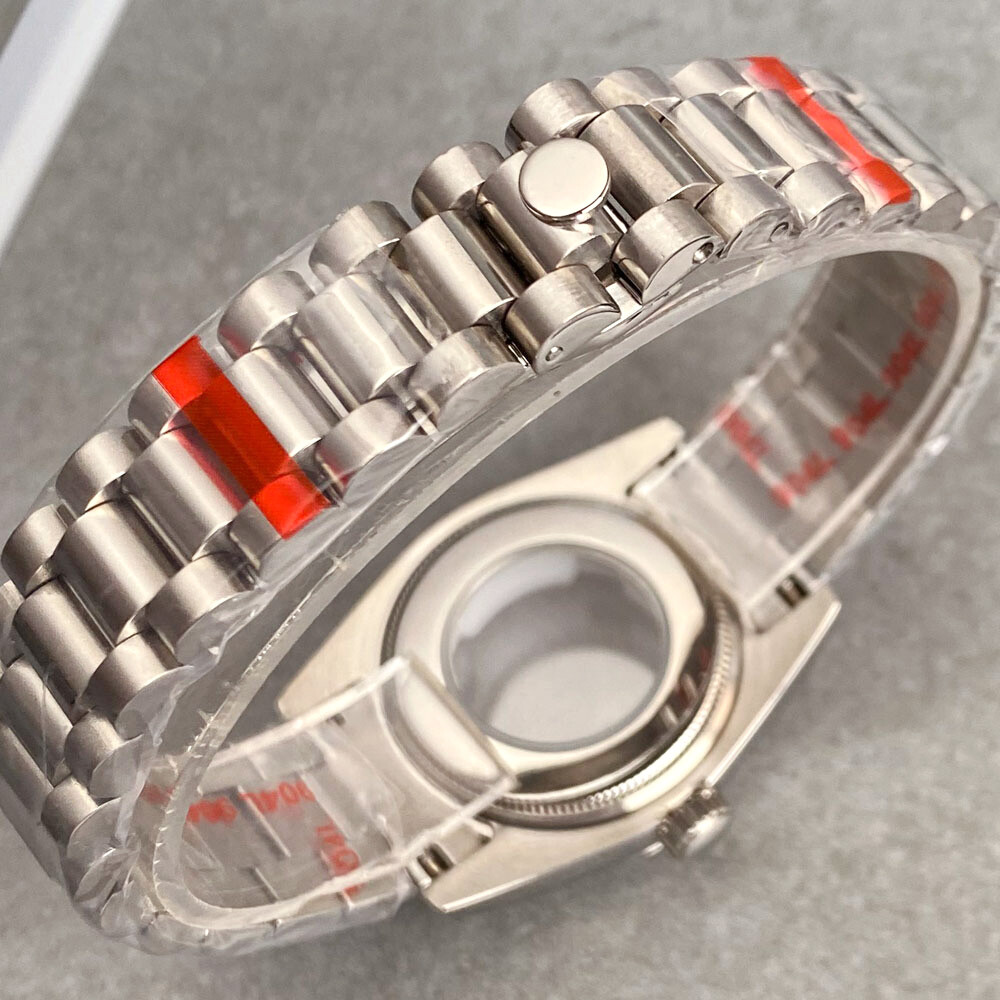 31mm Fluted Bezel Women Watch Case For NH05 NH06 Automatic Bracelet Sapphire