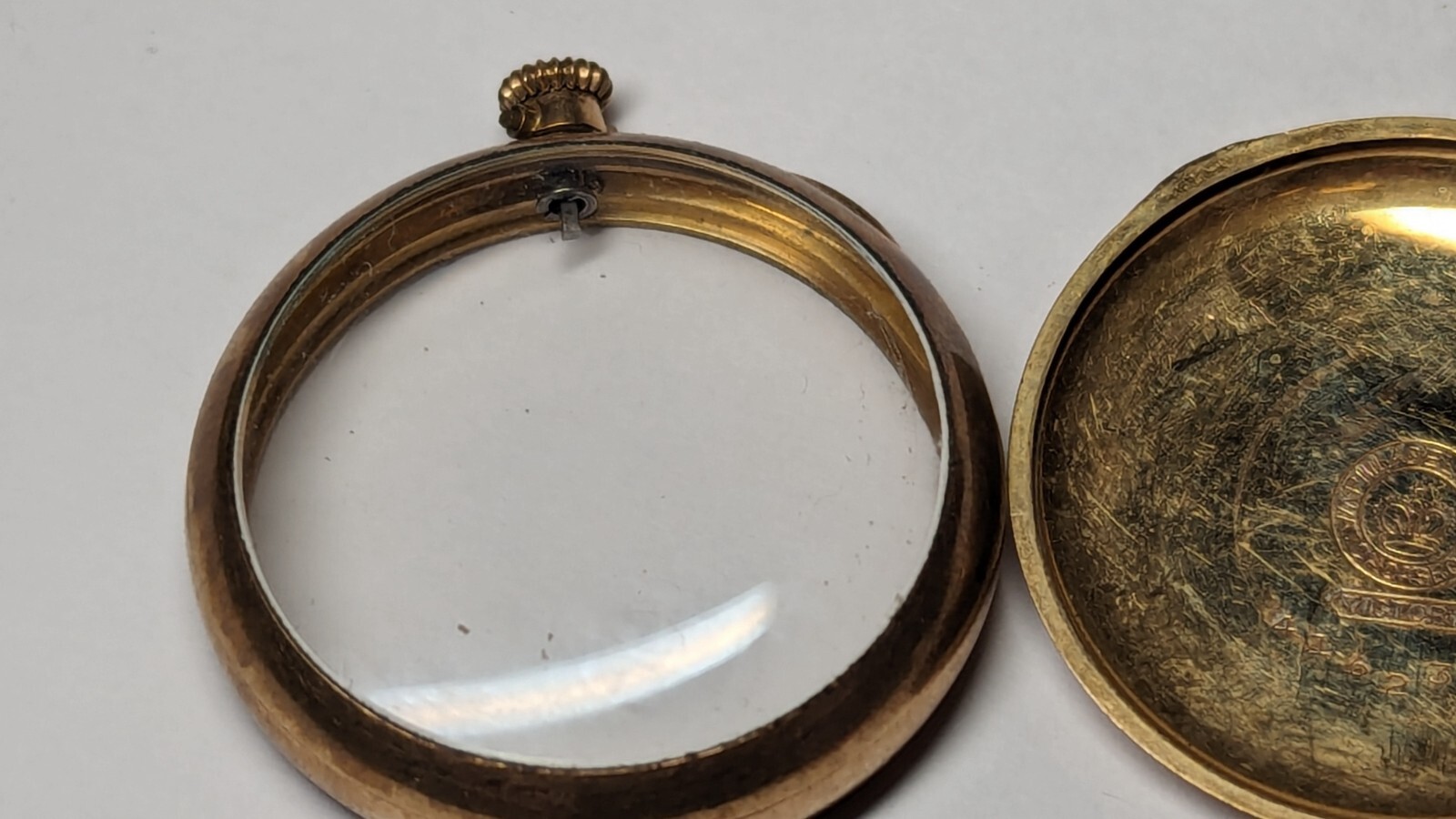 VINTAGE PHILIDELPHIA WATCH CO ROLLED GOLD PLATE POCKET WACH CASE VICTORY