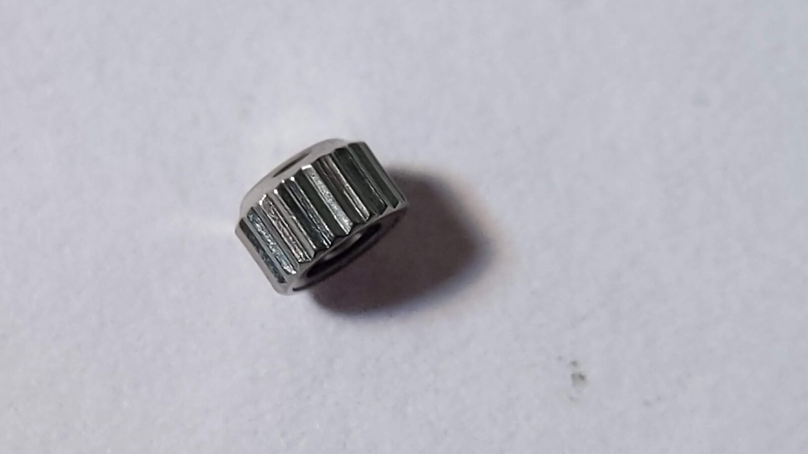 Genuine Omega CROWN S/S 3mm diameter. NEW, FLAT head (flat surface)