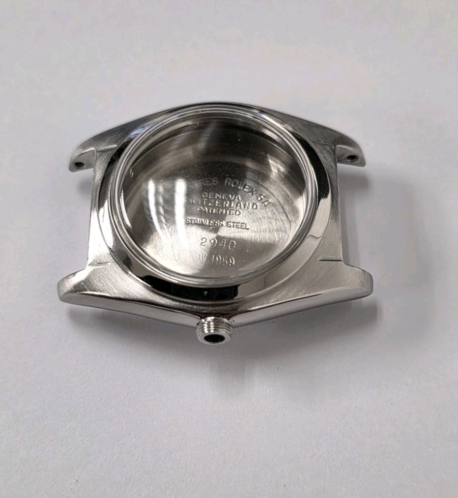ROLEX 2940 BUBBLE BACK AUTO WATCH CASE COMPLETE 32 MM (100% GENUINE & V.GOOD)