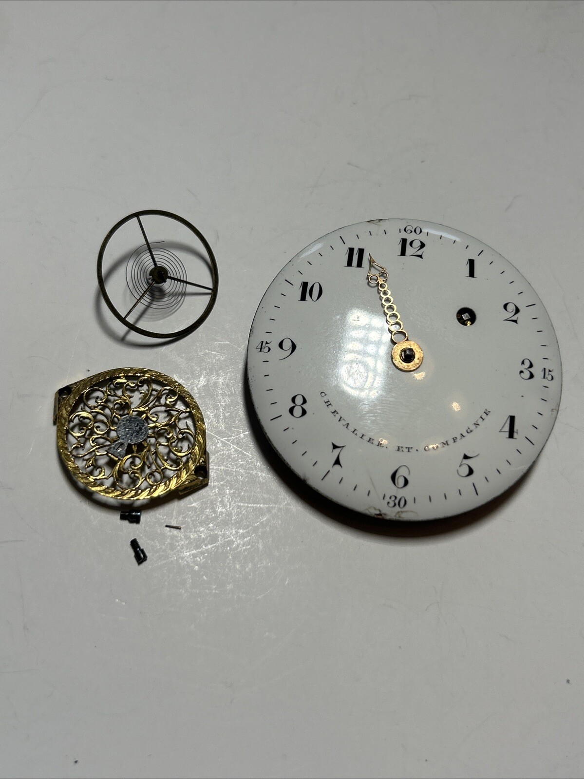 Collectible CHEVALIER . ET. COMPAGNIE pocket watch verge fusee Movement