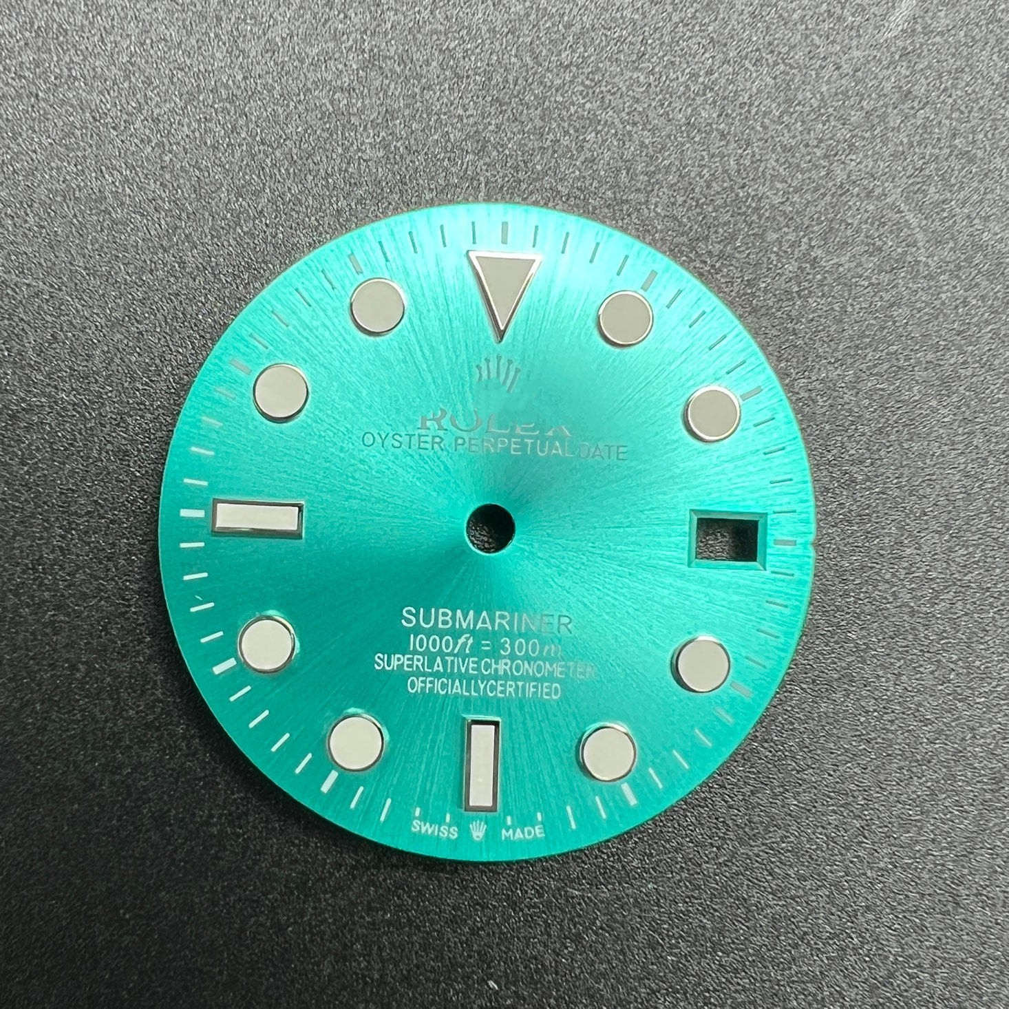 29mm Sun Pattern Watch Dial Green Luminous for NH35 NH36 Movement Watch Parts