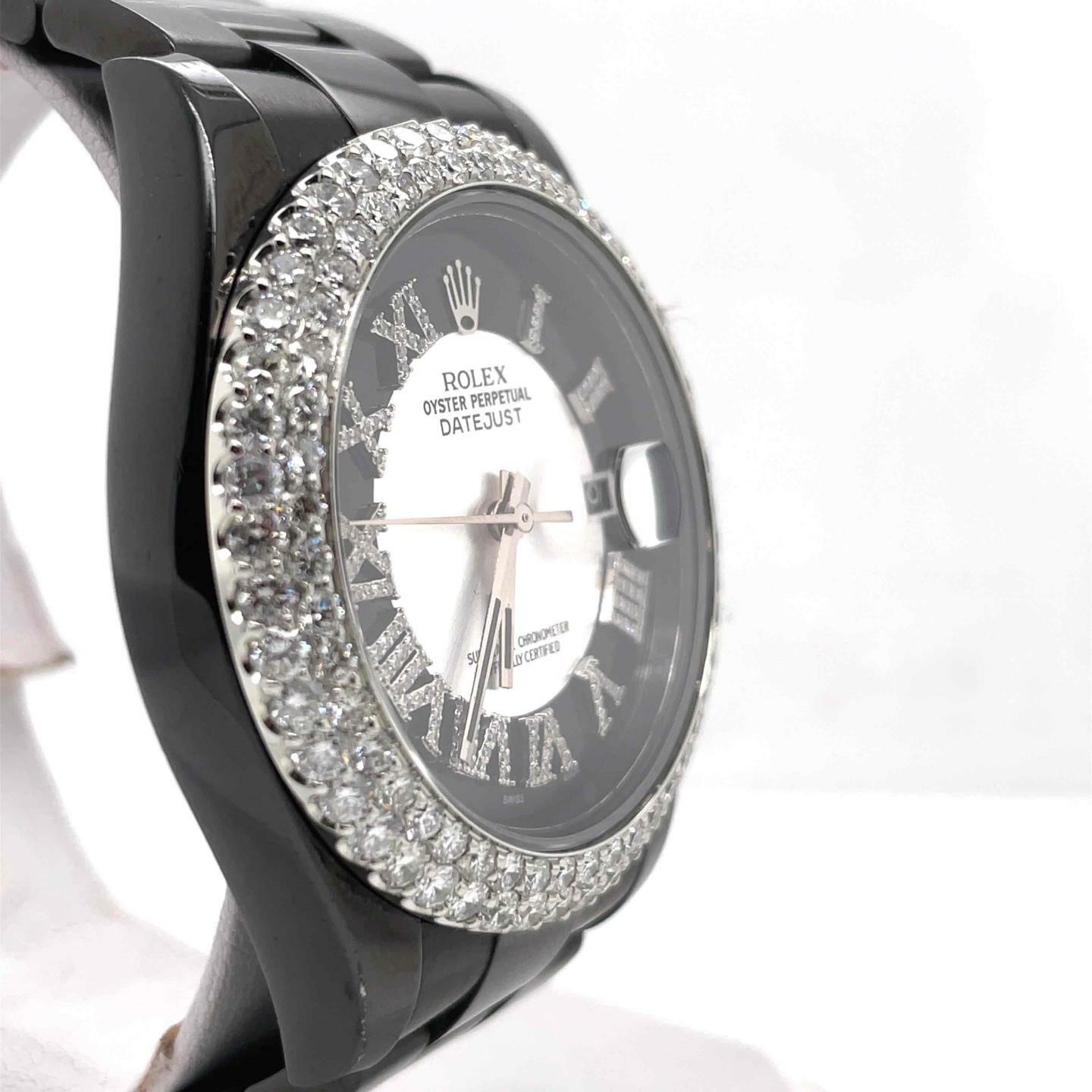 Rolex Datejust Automatic 41 mm Custom Diamond Bezel & Diamond Dial Men’s 116334