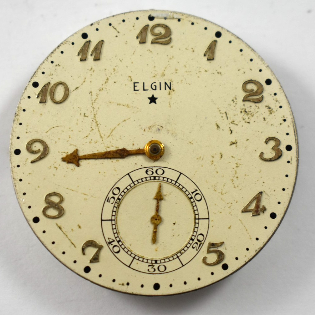 Vintage Elgin Grade 495 12s 17J OF Pocket Watch Movement lot.wb