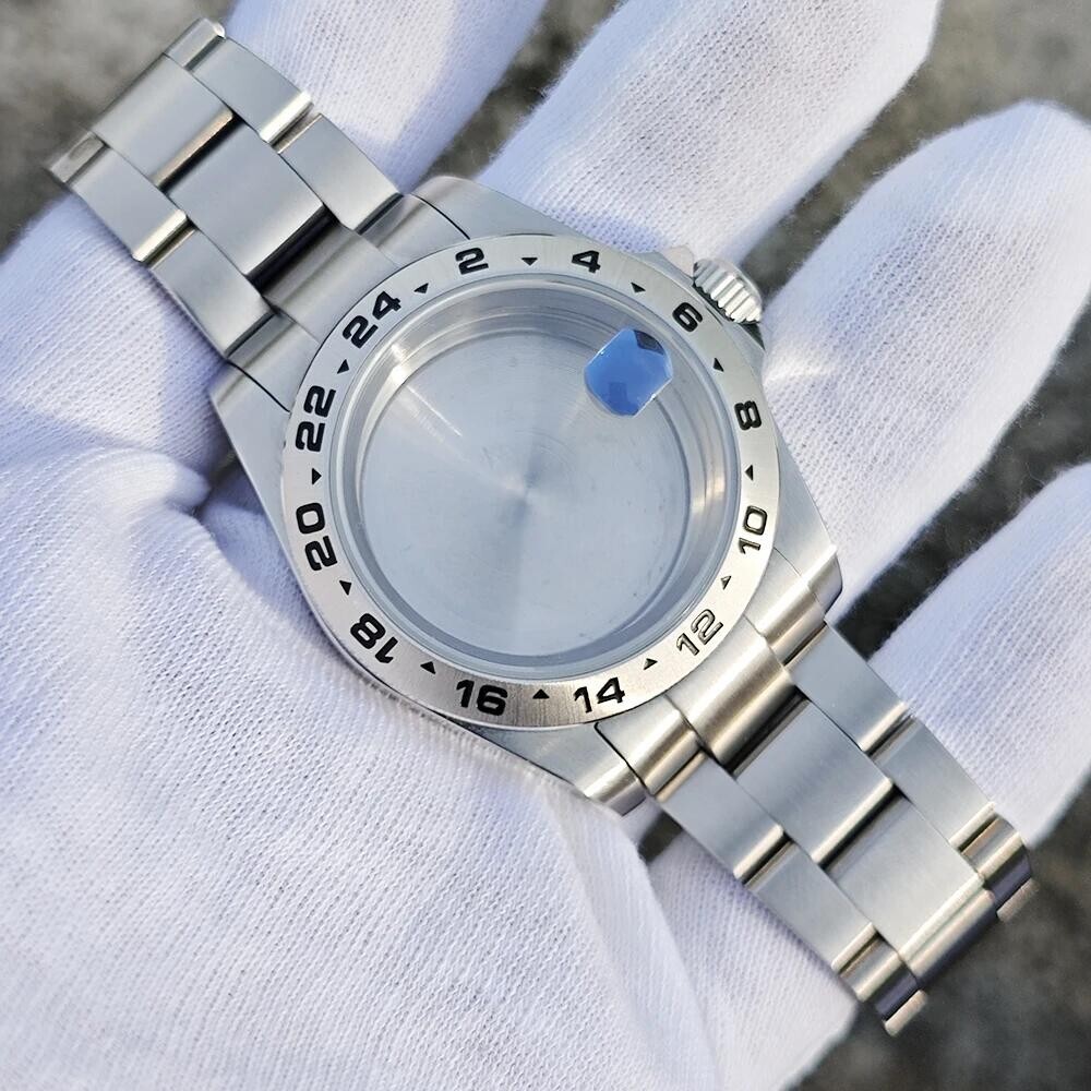 20ATM Sapphire Glass Men Watch Case For Explorer II Fit NH34 NH35 NH36 ETA2824