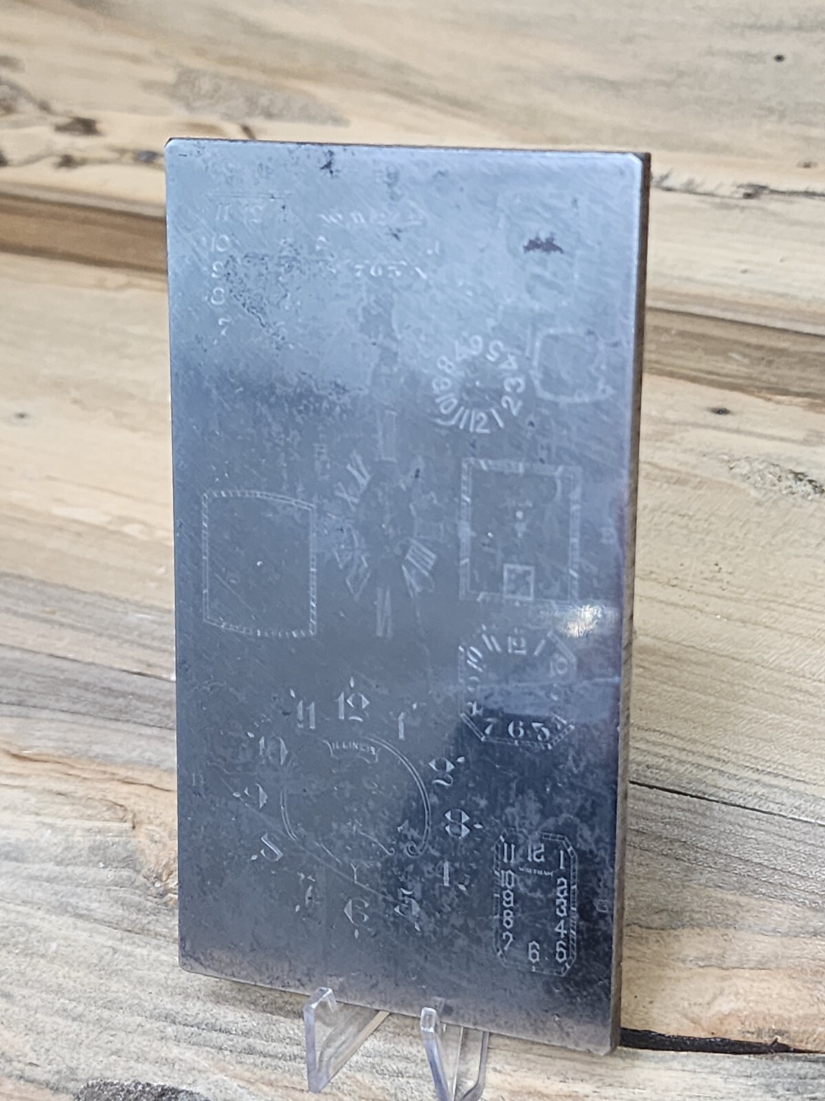 Vintage Multi Dial Printing Plate Waltham Bristol Elgin Illinois T987