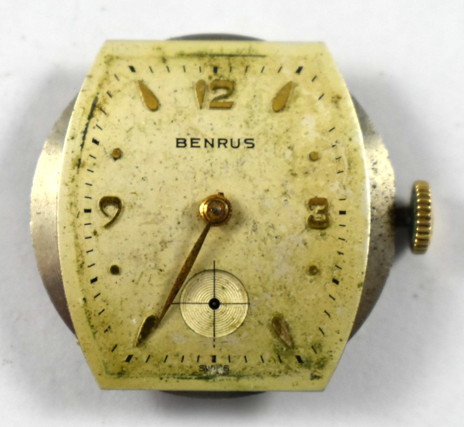 Vintage Benrus Manual Wind 15J Model BB3 Wrist Watch Movement lote.ey