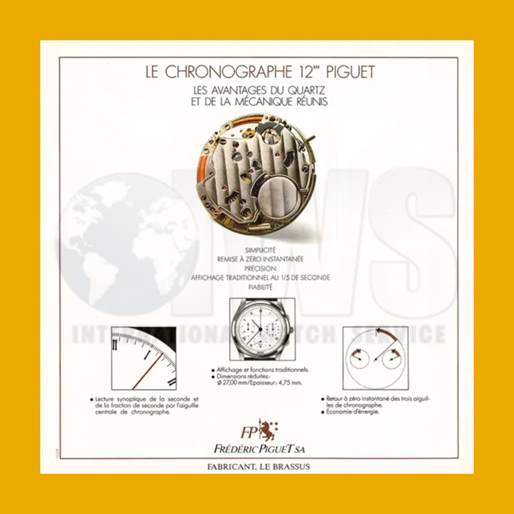 ☆ NEW GENUINE «BREITLING 1270» MOVEMENT SWISS MADE BY «FRÉDÉRIC PIGUET» SA ☆