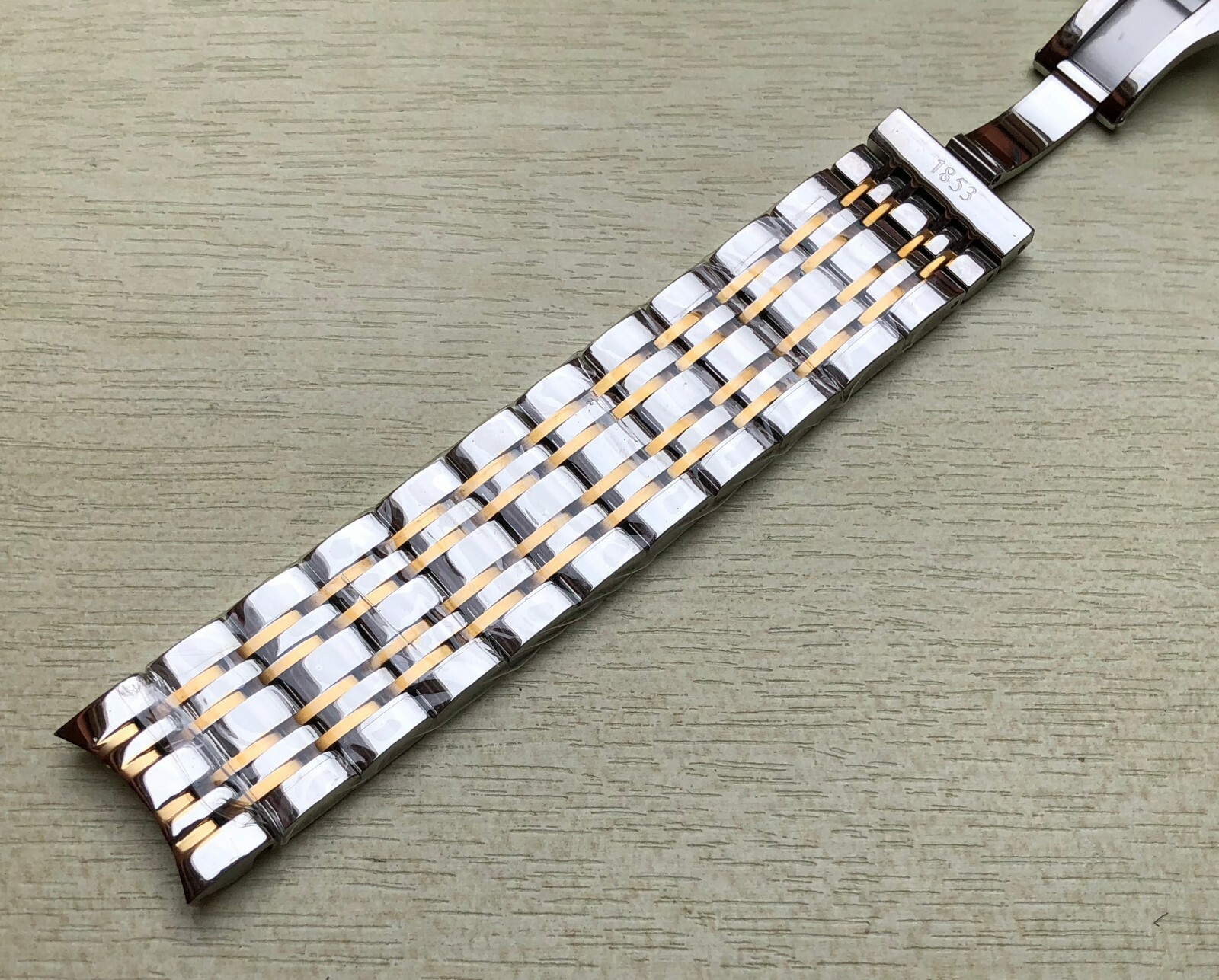 19mm TWO-TONE Strap Fits Tissot Carson T085407A T085410A Bracelet/Band Watch