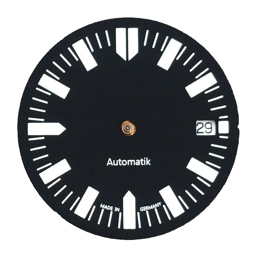 DIAL + HANDS SET ETA 2824-2 Ø 29mm BLACK GREEN DIVER AUTOMATIC BGW9 LUME GERMANY