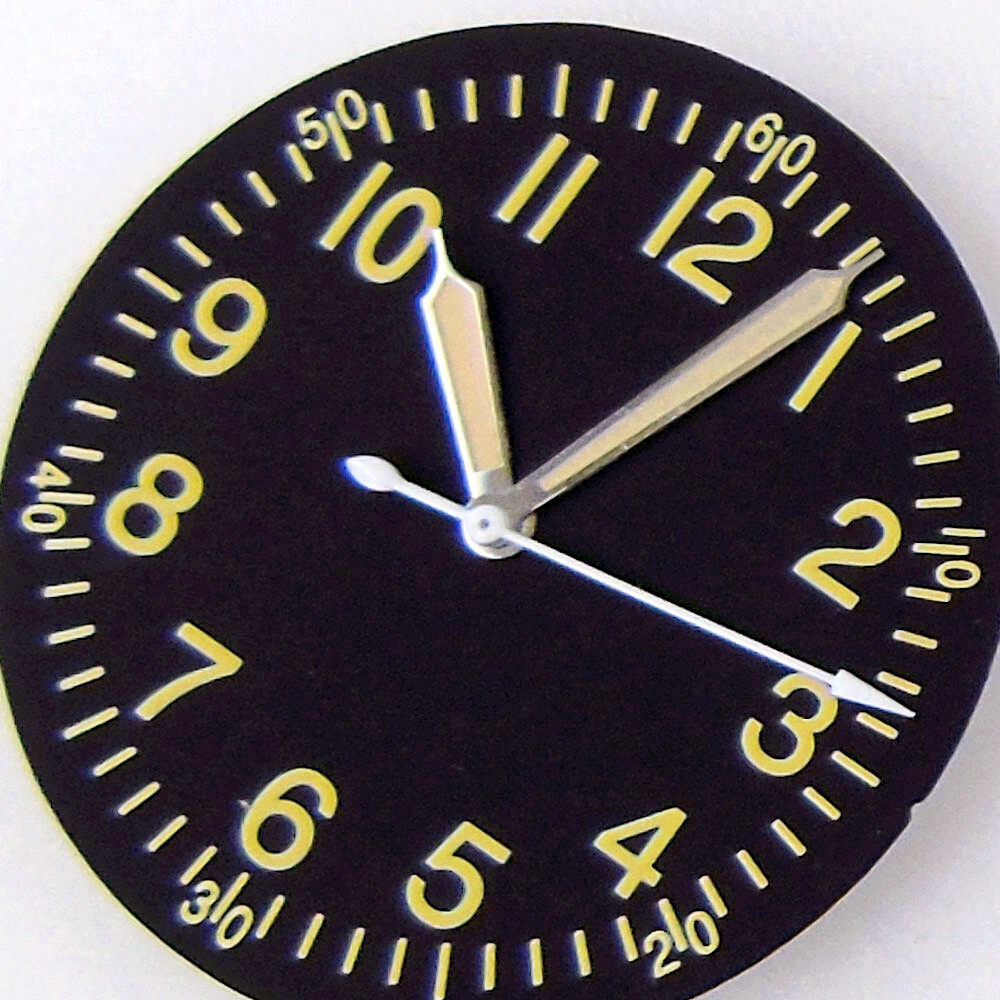 33.5mm Arab Number Watch Dial Face Green Luminous Fit NH35 NH36 ETA2824 PT5000