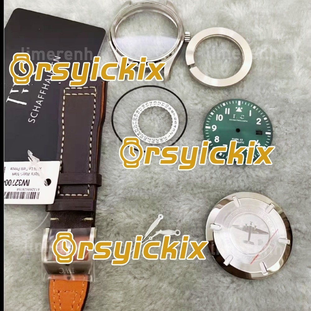 40mm Stainless Steel Case + Leather Strap Mark 20 For IWC ETA2824 No Movement