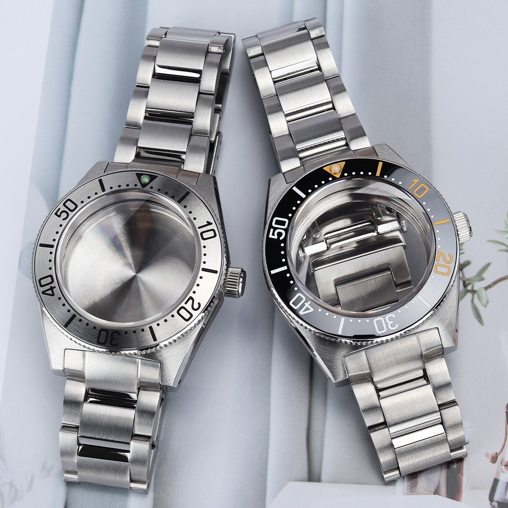 40.5mm Classic Watch Cases+STEEL BAND Ceramic Prospex Style For Seiko NH35 NH36