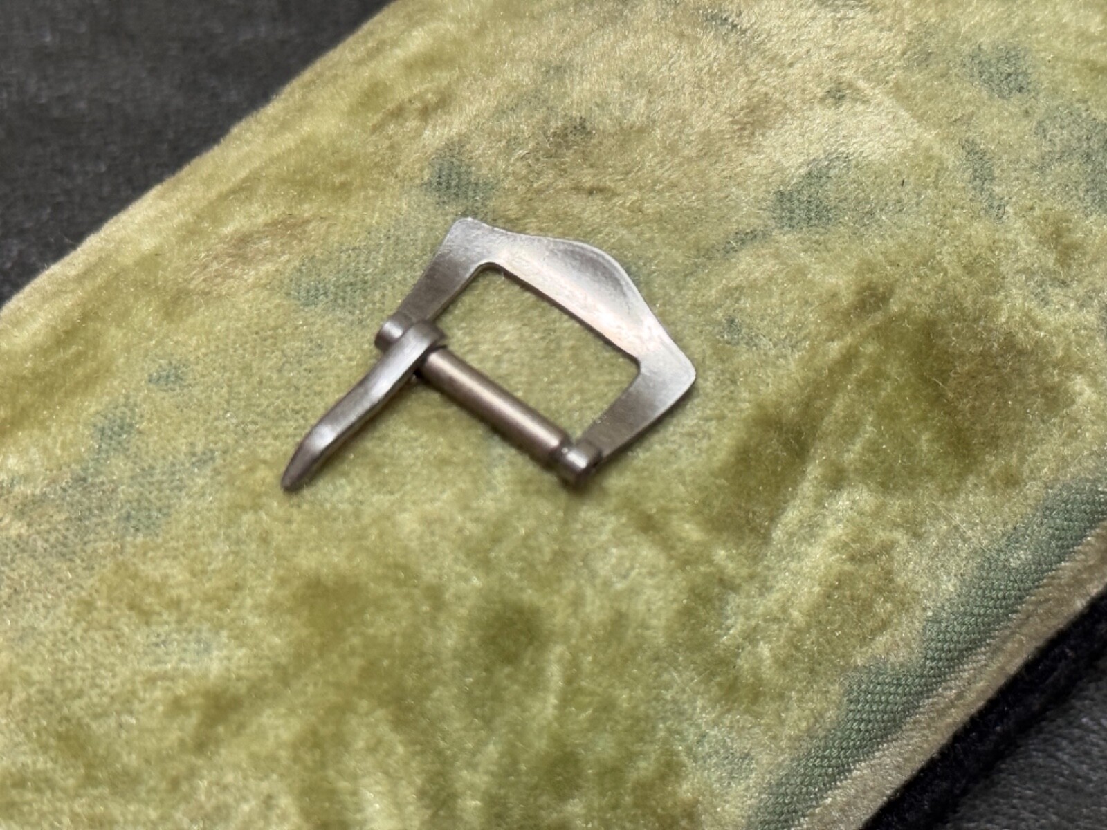Art Deco nickel steel 1930s vintage watch ladies strap buckle 11.5mm opening NOS