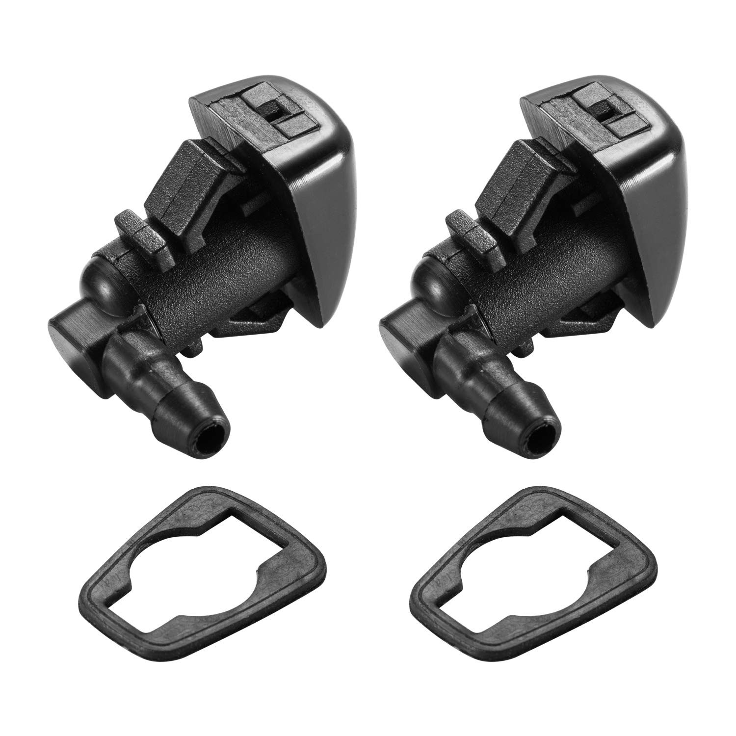 Belleone 2PCS Front Windshield Washer Nozzle Wiper Spray Kit fit for Black