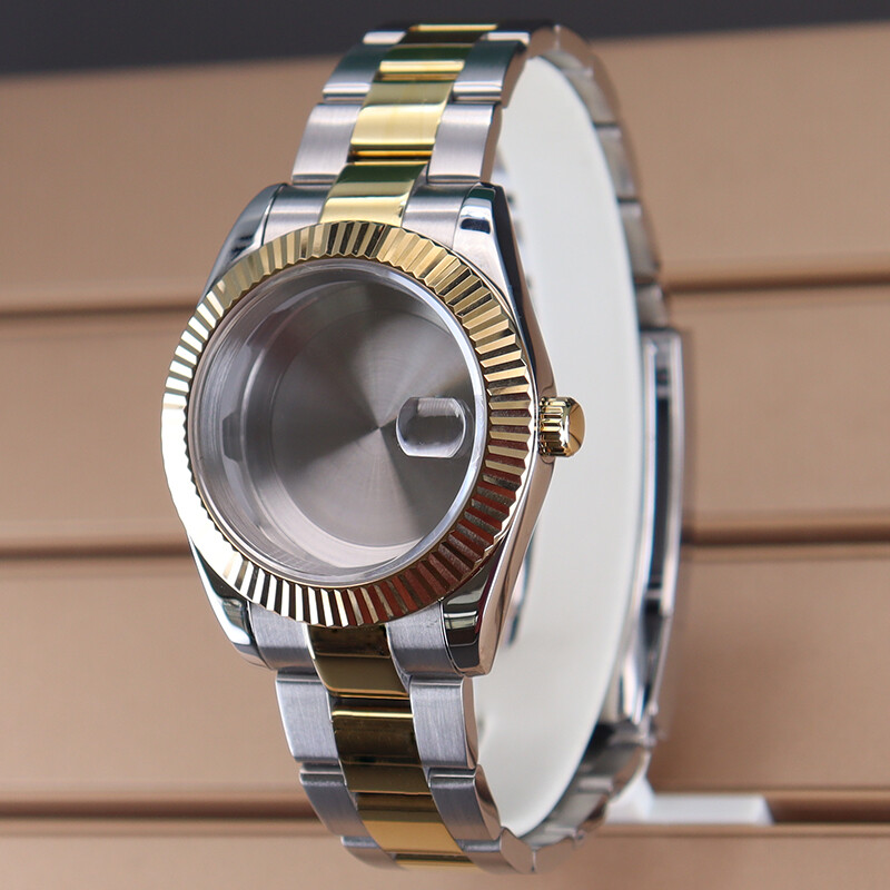 36mm/40mm Diver Swim Watch Case strap Convex convex groove bezel Sapphire Glass
