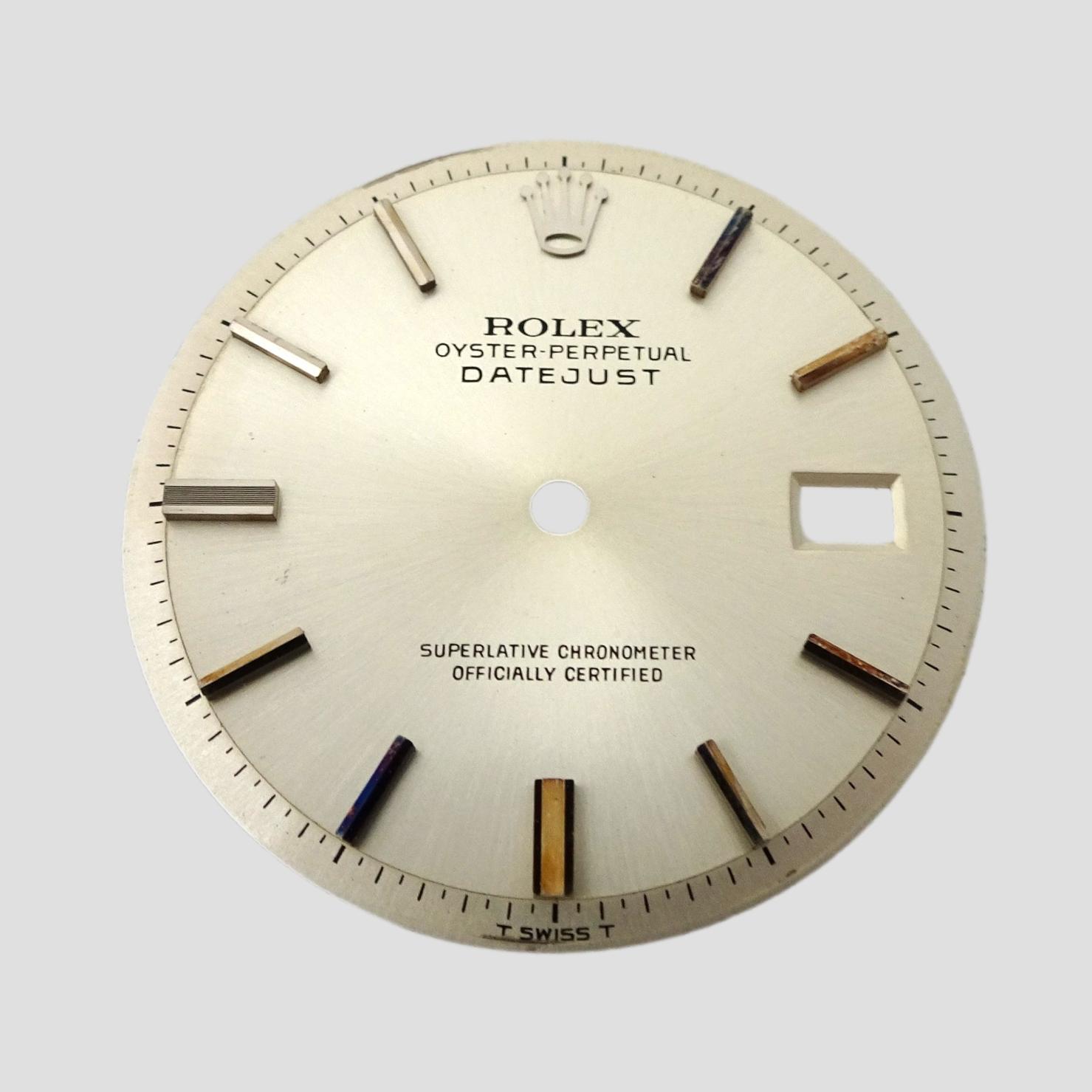 Rolex Men’s White Datejust Non Quick Watch Dial Part 1600 1601 1603