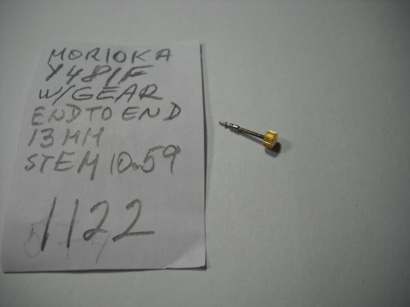 1122L Watch Stem And Crown For Morioka Y481F Quartz Movement 4 piece with gear