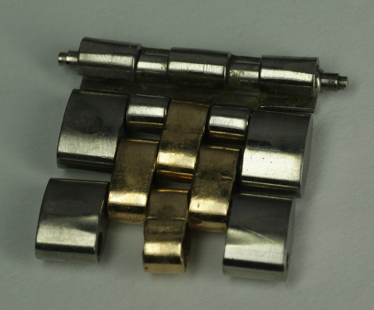 GENUINE ROLEX 15.5mm 14K Gold Steel Jubilee 2 Links Men Datejust Clasp End Part