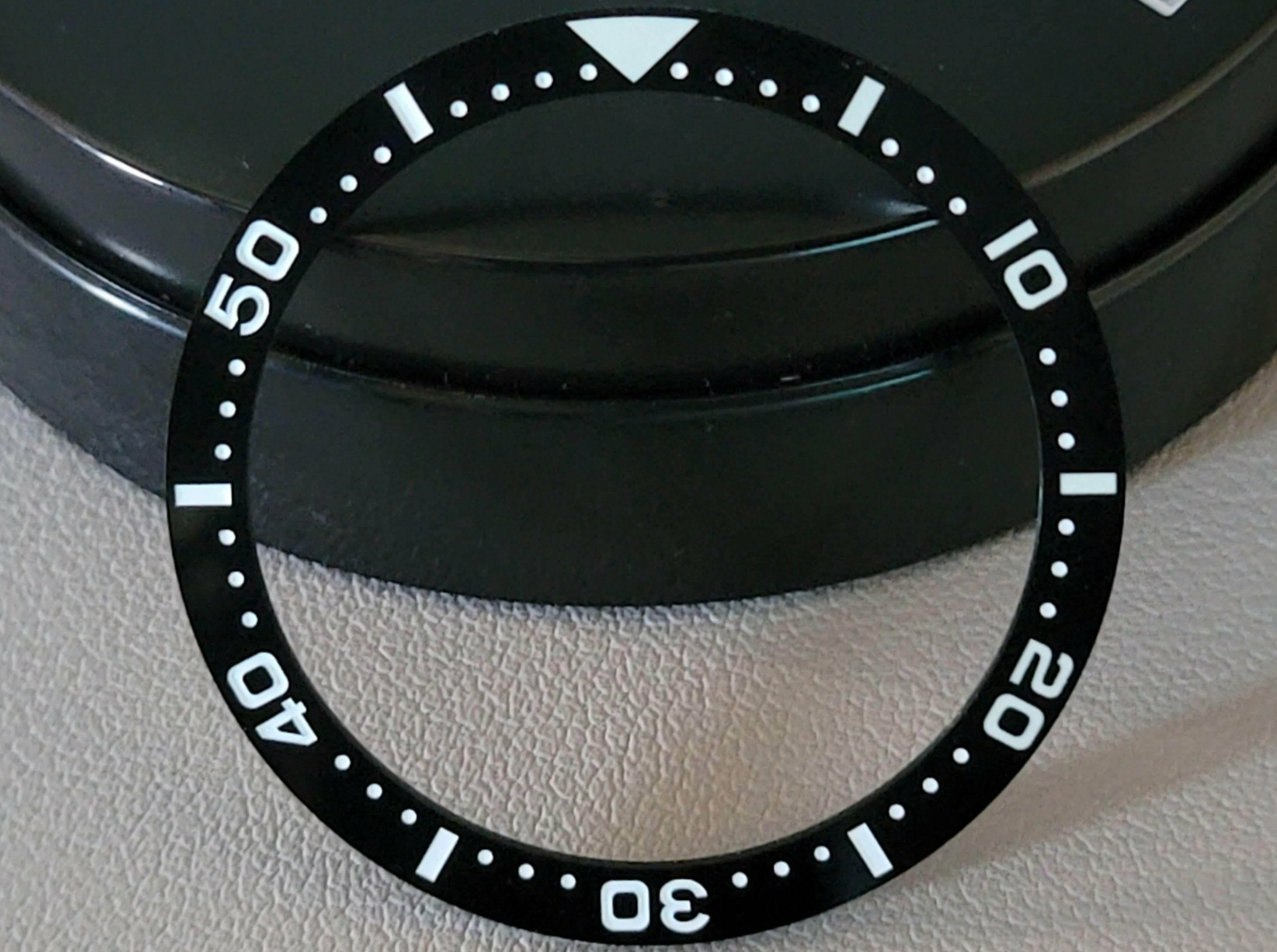 Bezel Insert Black Turtle CERAMIC (MM300 style lume) Flat C3 SEIKO SRP777 SRP