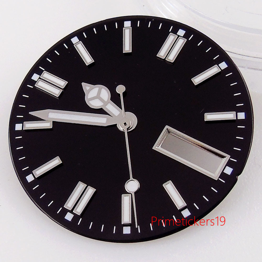 29mm Multicolor Watch Dial Face with Hands Fit NH36/NH36A Date Weekday Window