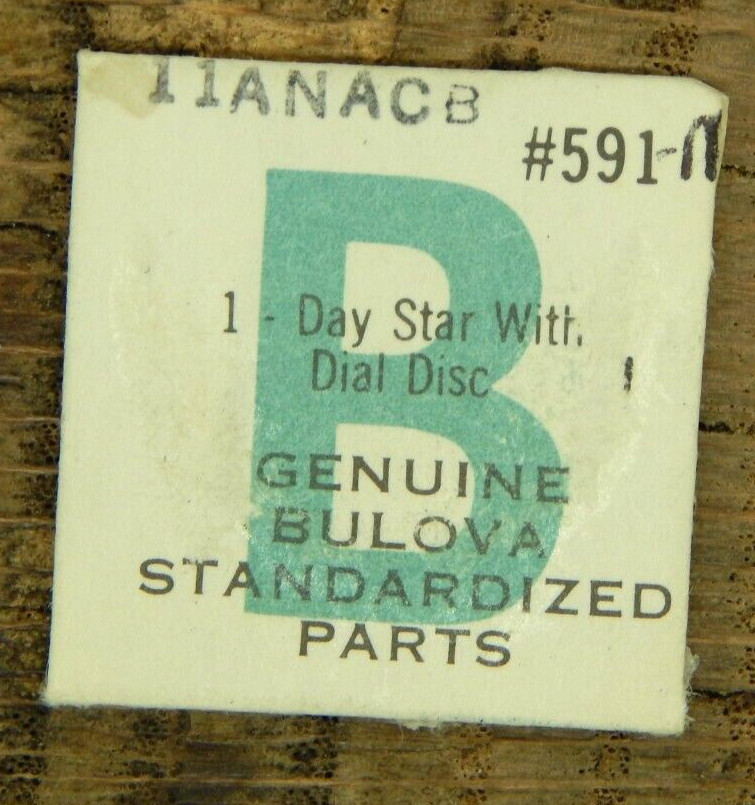 Genuine Bulova Day Star with Dial Disc 11ANACB 591-11 Watch part