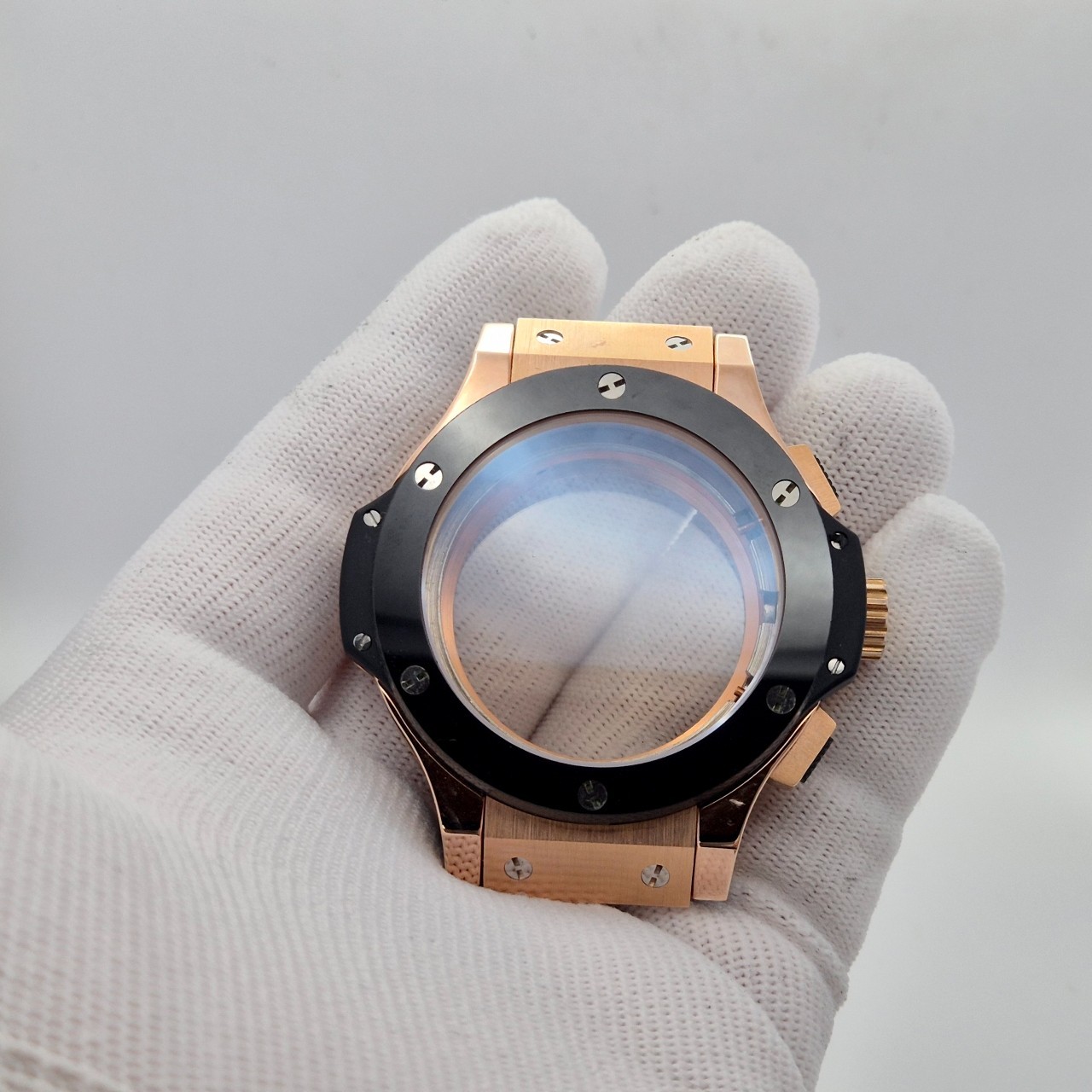 7750 Chronograph watch case 43mm rosegold pvd