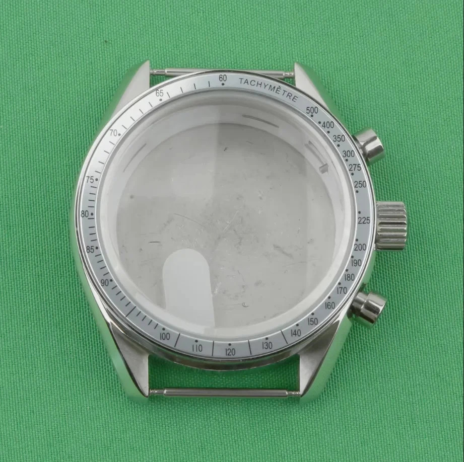 Stainless Steel Watch Case for Moonswatch VK63 VK68 40mm Silver Case Kit Quality