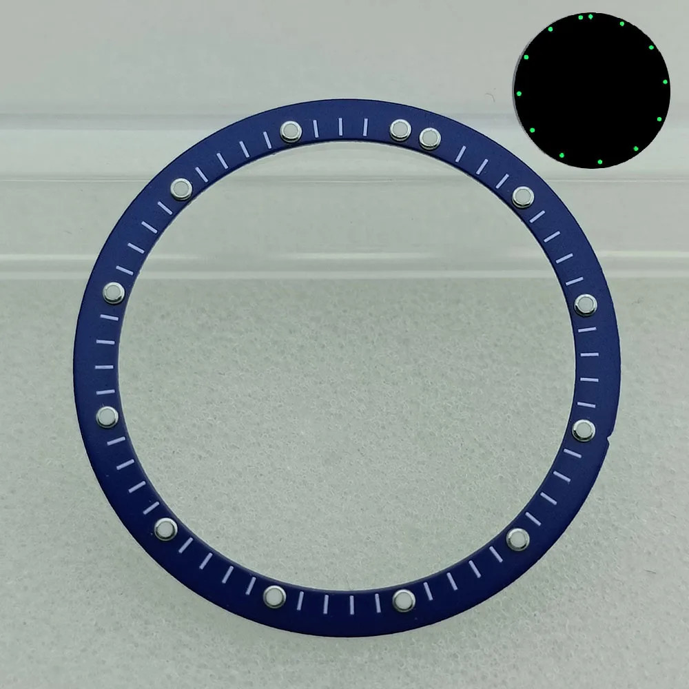 28.5mm Green Lume Hollow Dial Clear Front For NH35 NH36 NH70 Mod Watch Parts