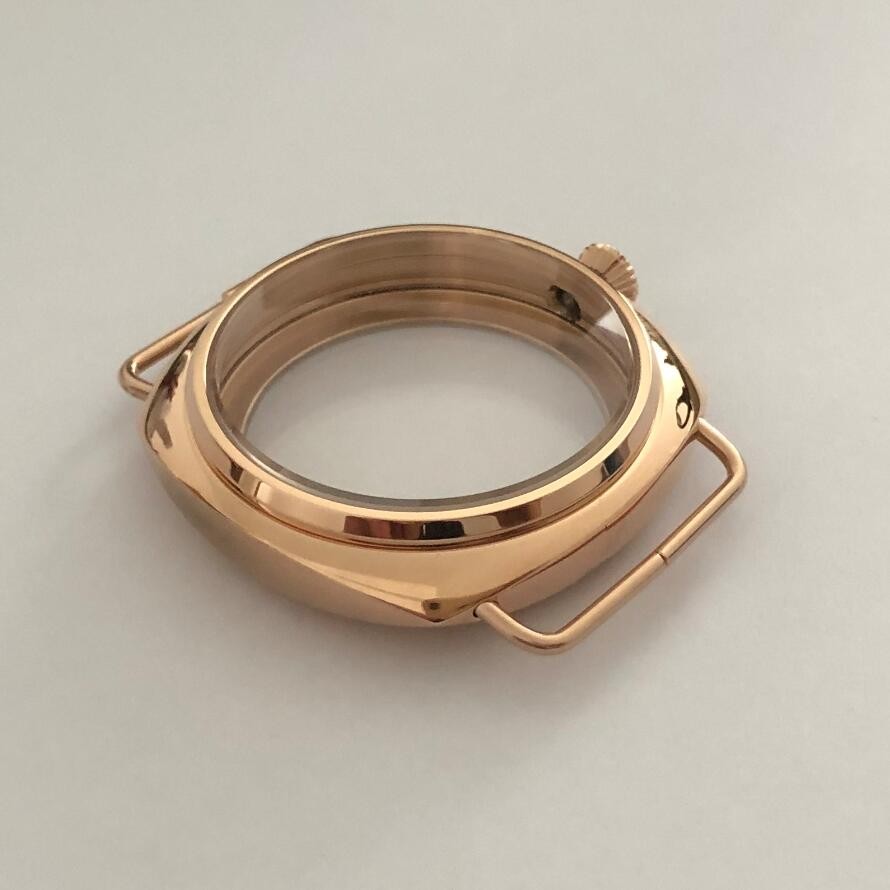 1pc 45mm Watch Case Watch Repair Parts 18K Gold For ETA6497/6498/ST3600 Movement