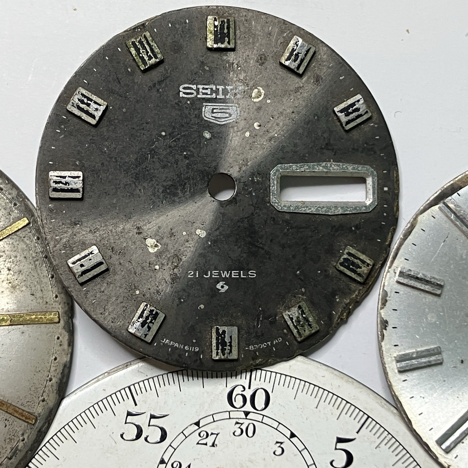 8 Vintage Seiko Citizen Dials Sportsman Actus Quartz Stopwatch Parts Repair