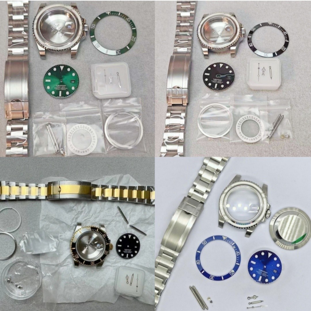 DIY 40mm Stainless steel Watch case kit For 2824 DIY