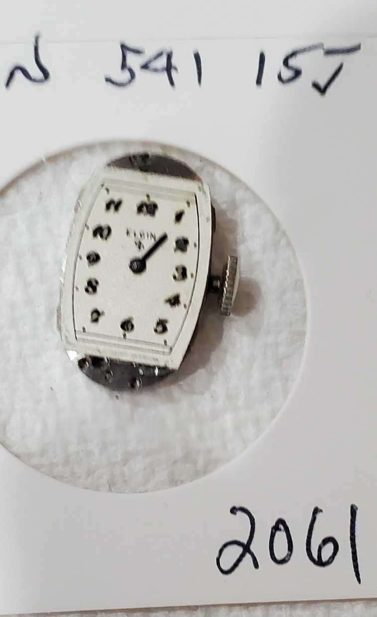 WOMENS ELGIN 541 15j WRIST WATCH MOVEMENT #2061