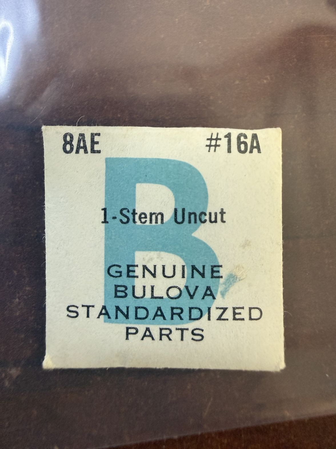 Bulova 8AE Stem Uncut #16A NOS Genuine Vintage Watch Part New Old Stock