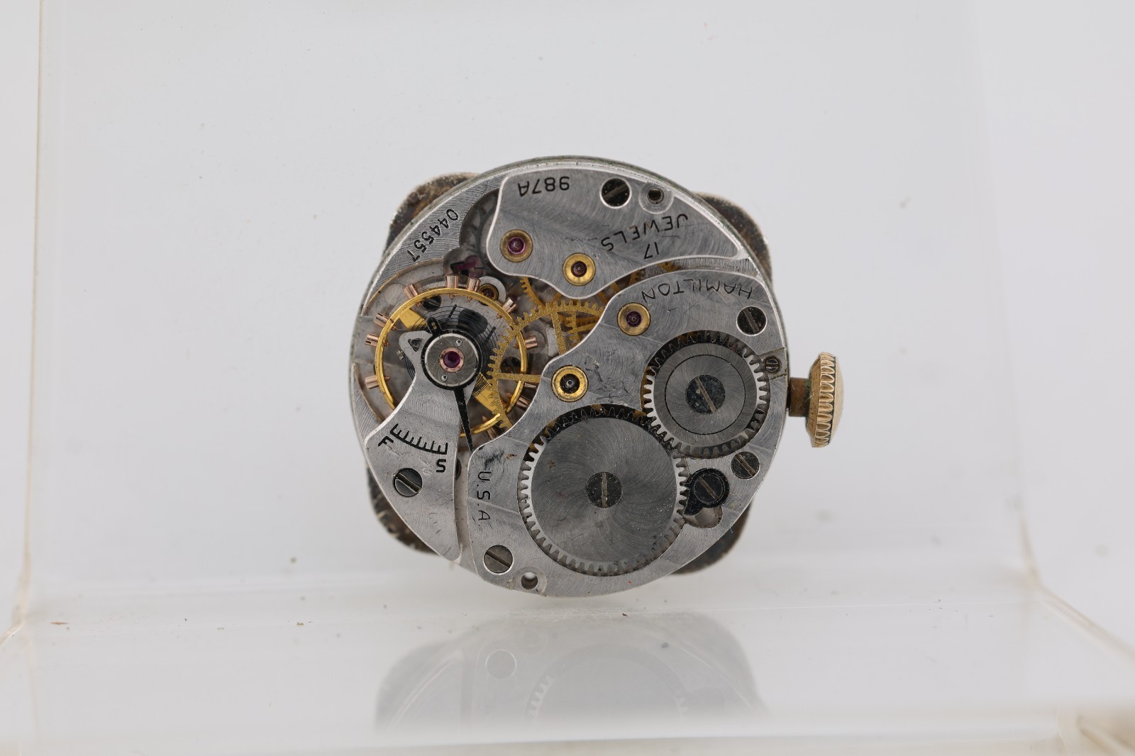 HAMILTON cal. 987A, 17j WRIST WATCH MOVEMENT 044557, FOR REPAIR (OJ)