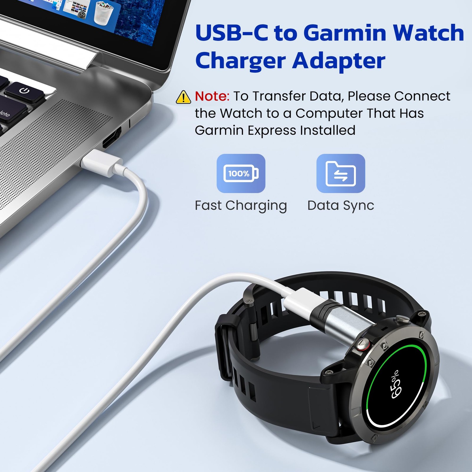 USB C Charger Adapter for Garmin Watch 4Pack,Type C Charging Cable Converter …