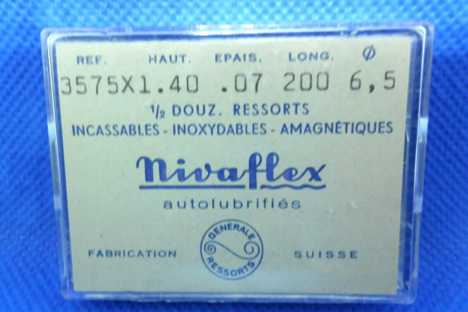 VINTAGE Spring Barillet Mainspring Elevator Spring 3575X NIVAFLEX 1.40x.07x200x6.5