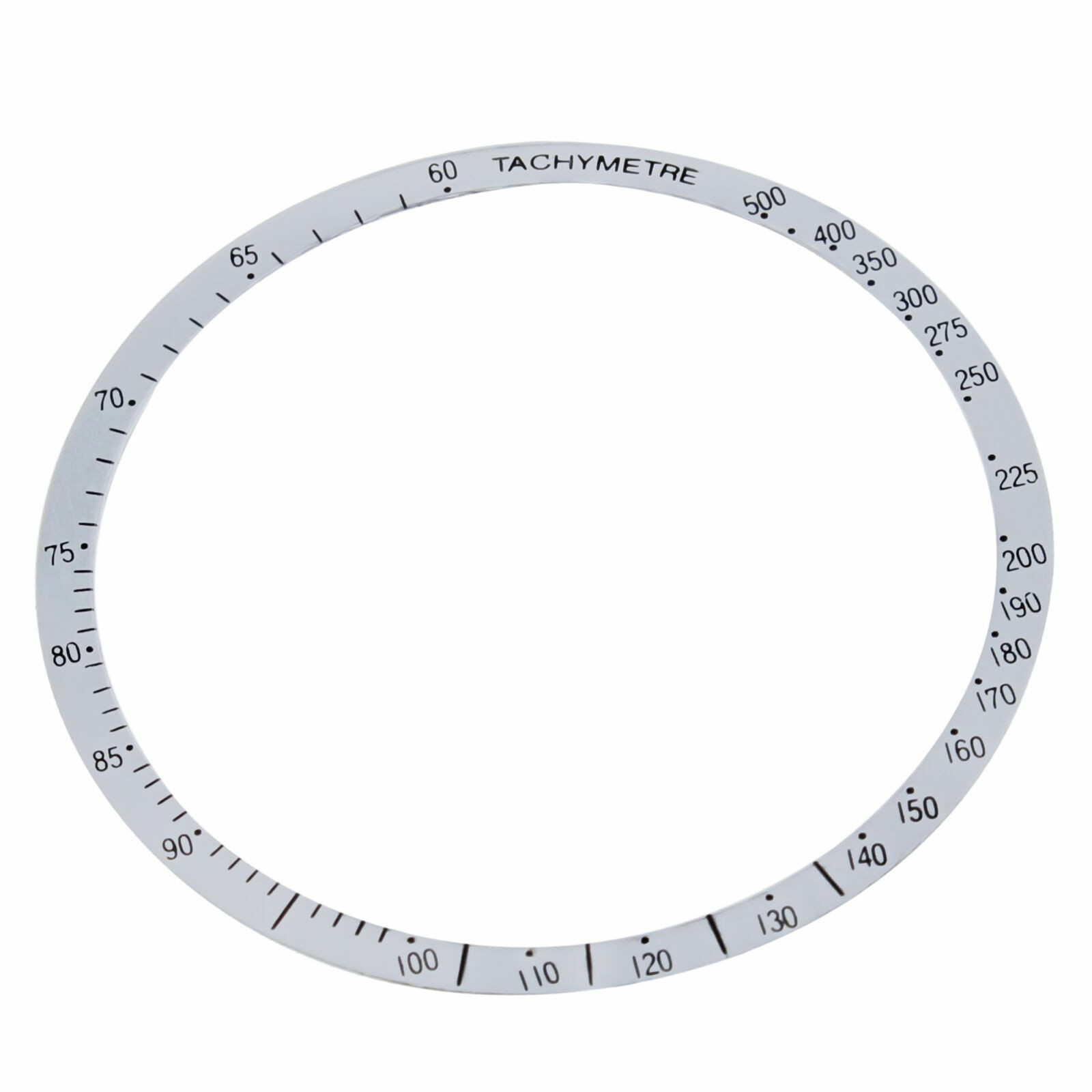 BEZEL INSERT FOR OMEGA TACHYMETRE SPEEDMASTER 321,145.022, 145.012 SILVER TOP QY