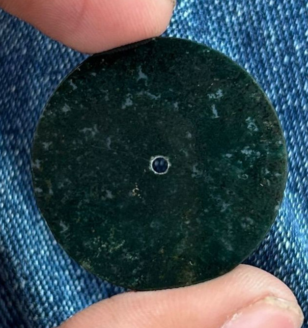 Moss Agate Watch Dial: Natural Green Gemstone (size 31.5mm, 17.25Ct) GMC-269