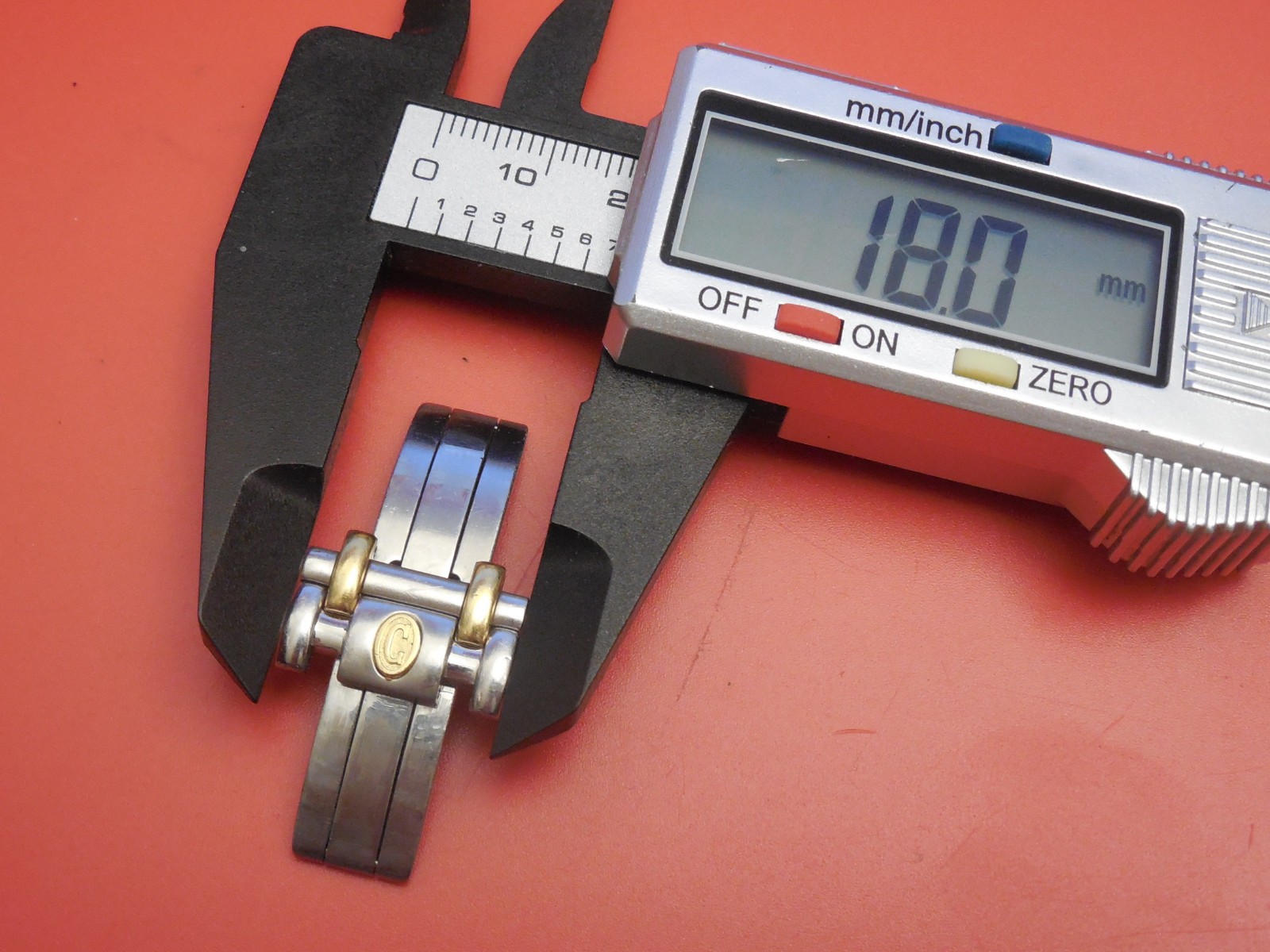 GENUINE CONCORD 18K / STEEL SARATOGA STRAP BAND BRACELET 18MM DEPLOYMENT BUCKLE
