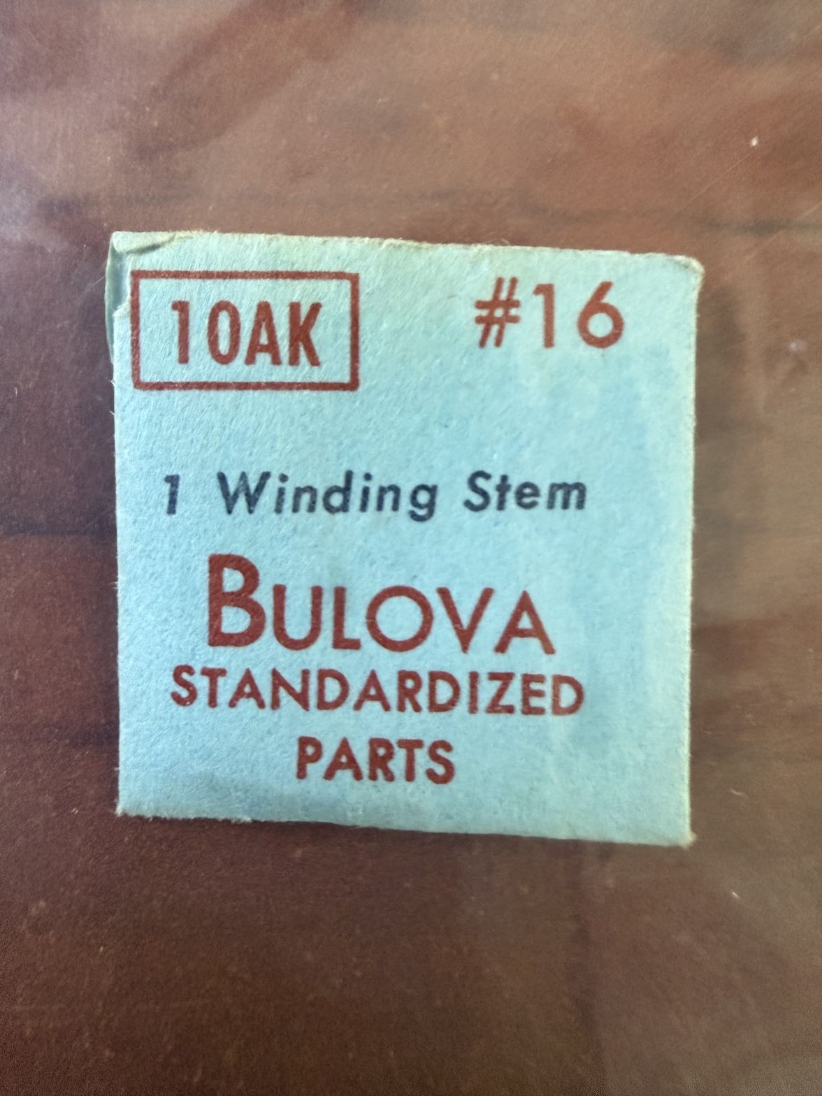 Bulova 10AK Winding Stem #16 NOS Genuine Vintage Watch Part New Old Stock