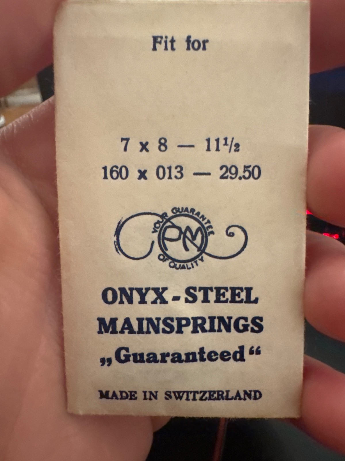 watch mainspring 7 x 8 – 11 1/2 #112