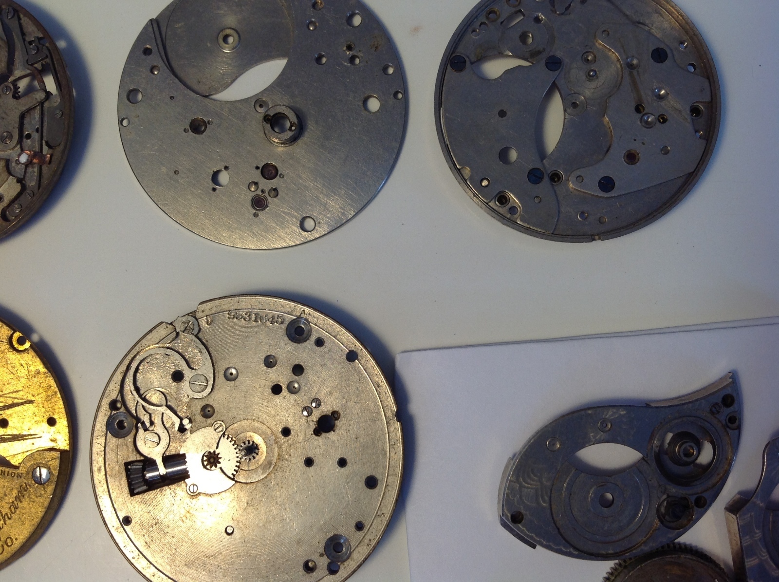 Elgin, NY Standard Pocket Watch Parts Lot