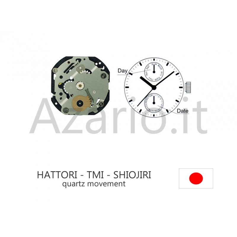 HATTORI VX3P quartz movement quartz Shiojiri TMI watch Japan Made