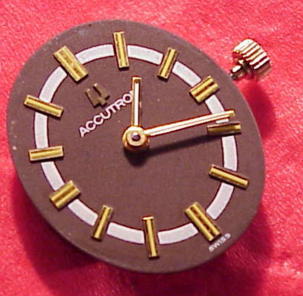 Bulova Accutron BATTERY WRISTWATCH Movement Dial Bulova 2300 NO RUN