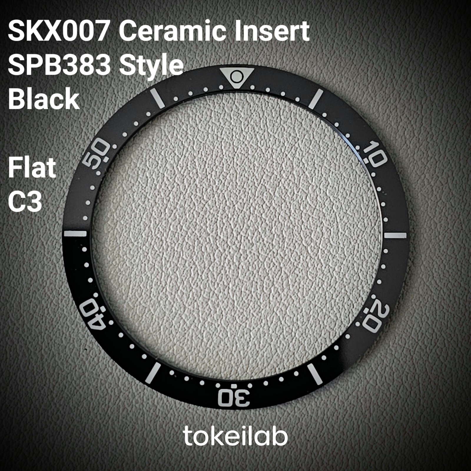 Bezel Insert SKX007 Ceramic C3 (SPB383 style) / Flat / Black – SEIKO MOD SKX