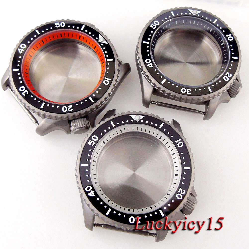 41mm 200m Waterproof Dive Titanium Watch Case For Men Sapphire Glass 120 Clicks